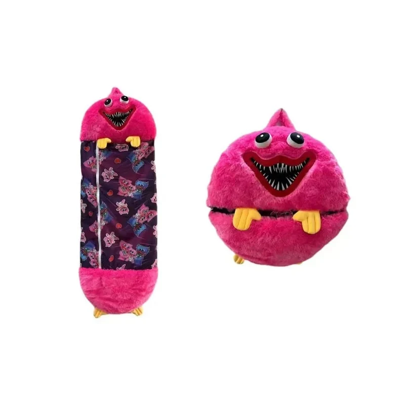 Kinderschlafsack – weicher Kuschel-Schlafsack mit Tierdesign und integriertem Kissen