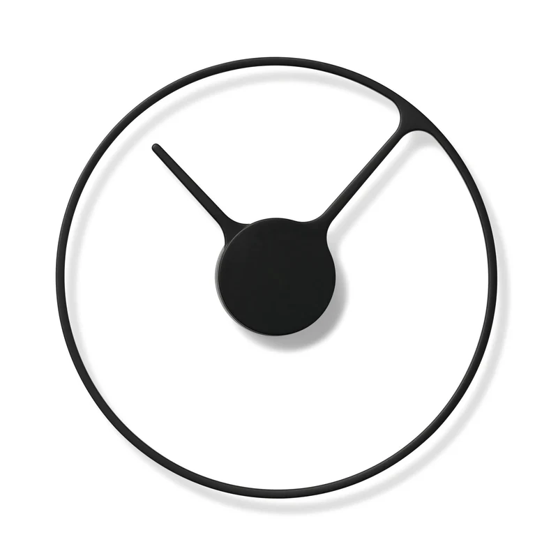 AEROTIME Time Wanduhr – Minimalistische Schwebende Wanduhr Aus Schwarzem Aluminium