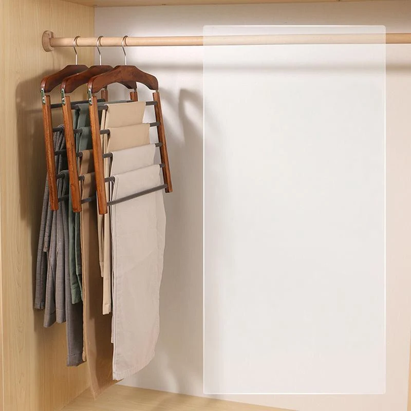 Kleiderbügel aus Massivholz – Breite Schulter mit drehbarem Stahlhaken
