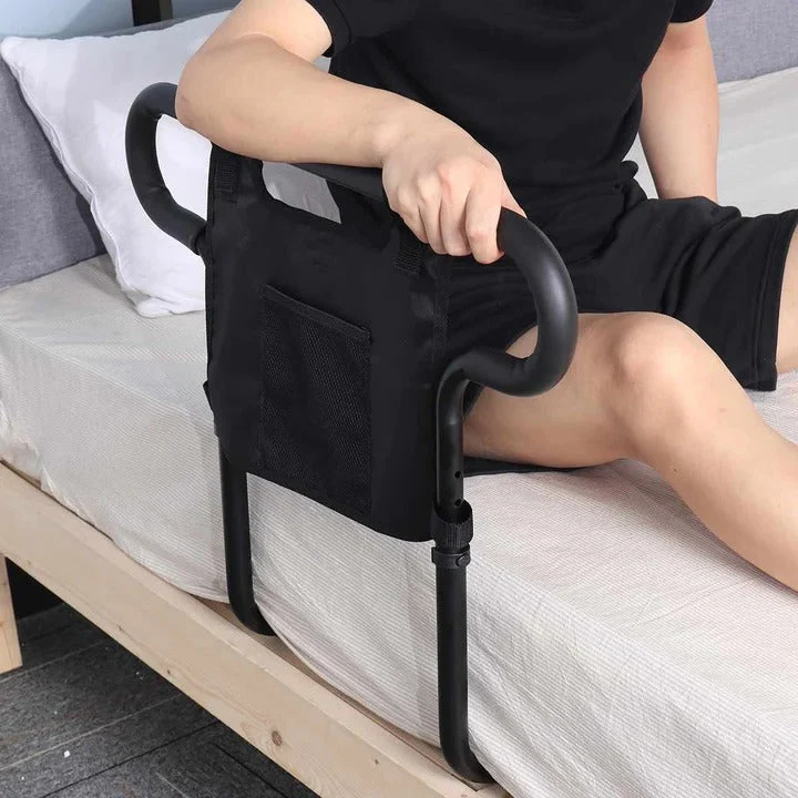 Bettgriff aus Aluminium – Höhenverstellbar bis 55 cm mit Seitentasche