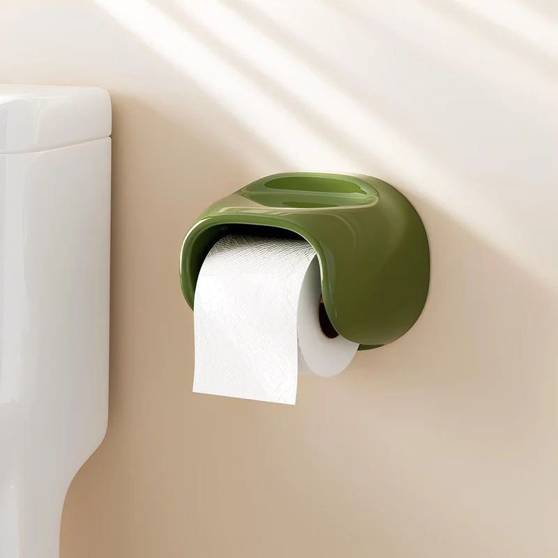 Toilettenpapierhalter ohne Bohren – Selbstklebend mit Ablage in Hochglanz