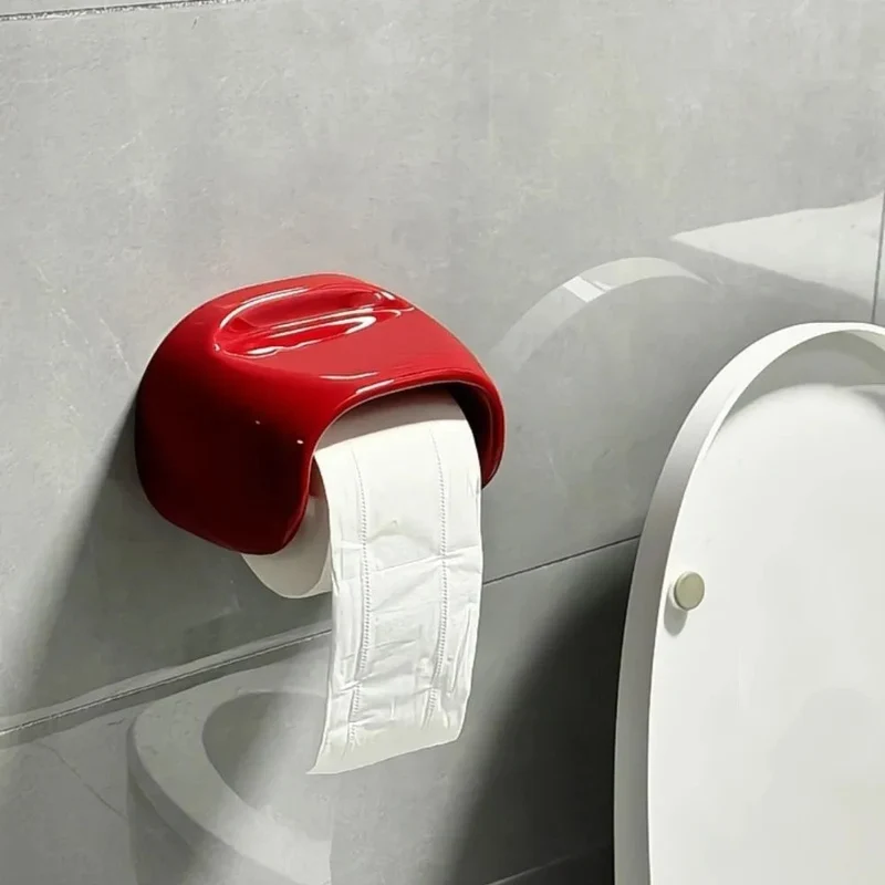 Toilettenpapierhalter ohne Bohren – Selbstklebend mit Ablage in Hochglanz