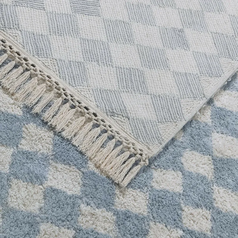 WAYBURN Teppich – Weicher Baumwollteppich im natürlichen Look mit getufteter Struktur für Wohn- und Kinderzimmer