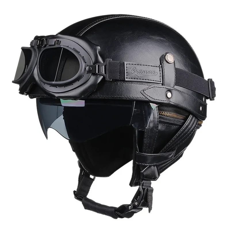 Retro-Motorradhelm – DOT-Zertifizierung mit leichter ABS-Konstruktion