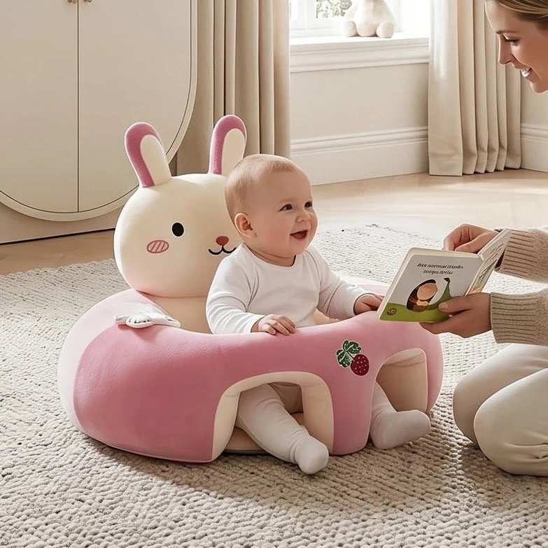 Sitzkissen Baby – Plüschstütze mit rundum umschließendem Rand