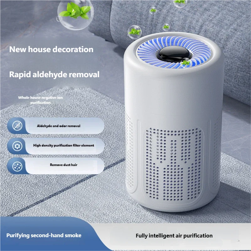 USB Luftreiniger – Kompakter Raumluftfilter mit Leisem Betrieb & Wechselbarem Filter