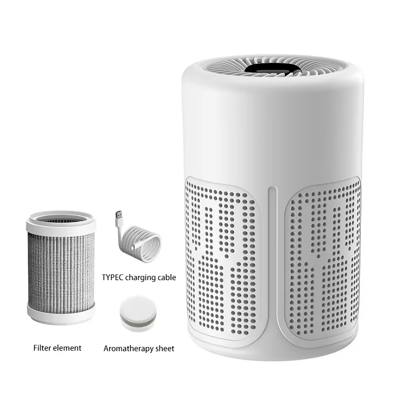 USB Luftreiniger – Kompakter Raumluftfilter mit Leisem Betrieb & Wechselbarem Filter