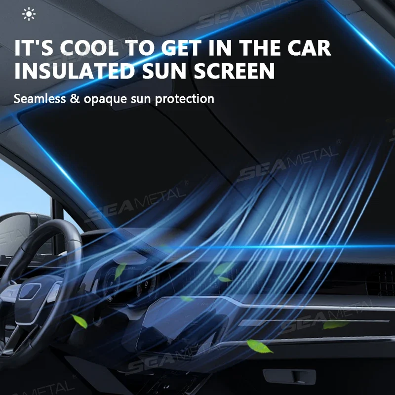 Auto Sonnenschutz Faltbar – Metallgrauer UV-Schutz für Frontscheibe 140 × 80 cm