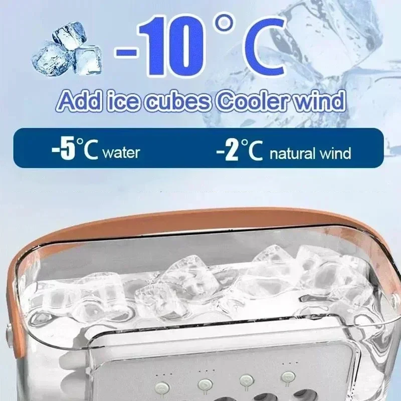 Mini Luftkühler 3-in-1 – USB Air Cooler mit Wassertank, Sprühnebel & LED-Licht
