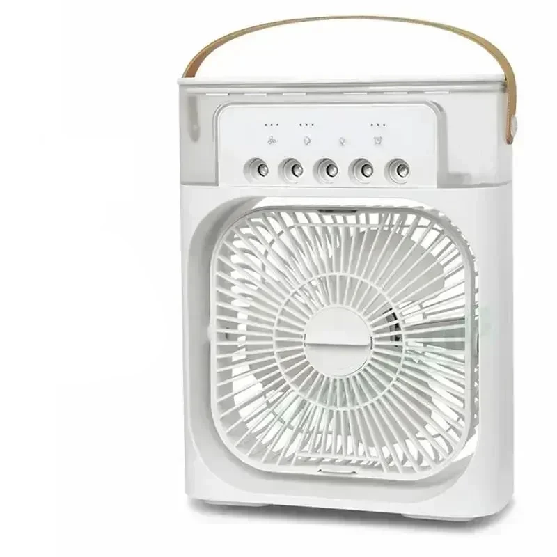 Mini Luftkühler 3-in-1 – USB Air Cooler mit Wassertank, Sprühnebel & LED-Licht
