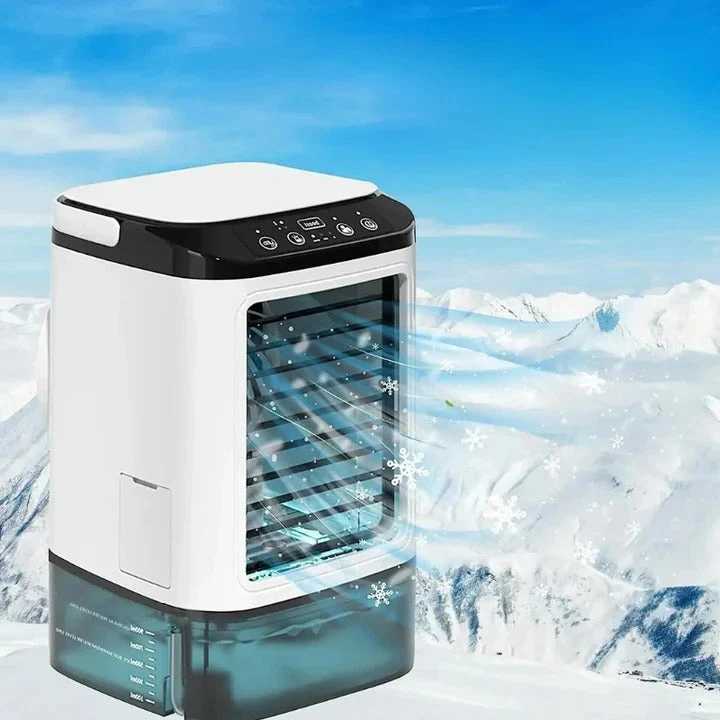 Mini Klimaanlage – Luftkühler mit 3 Windmodi, 900 ml Tank und Nachtlicht