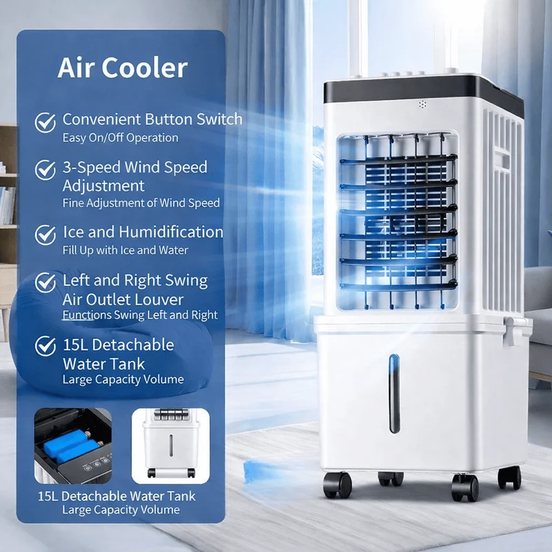 COOLNOVA – Mobiler Luftkühler – Flexible 3-in-1-Erfrischung für Zuhause