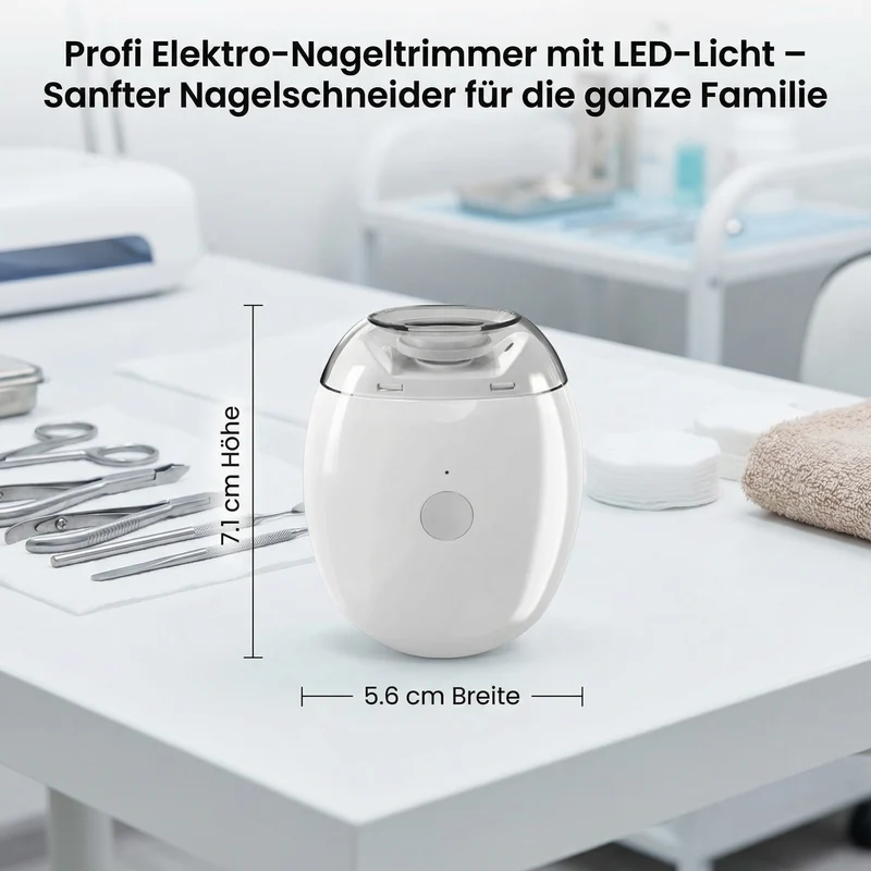 Sichere und sanfte elektrische Nagelpflege für die ganze Familie mit LED-Licht