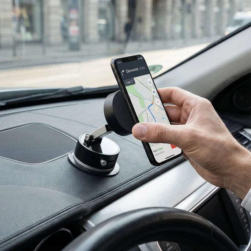 Magnetischer Handyhalter mit Vakuum-Saugnapf – Faltbar & Doppelseitig, Universell für alle Smartphones