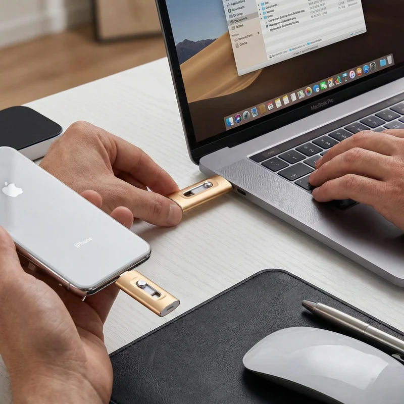 3-in-1 USB-Speicherstick – High-Speed USB 3.0 OTG-Stick mit Type-C-Adapter für ältere Smartphone & PC