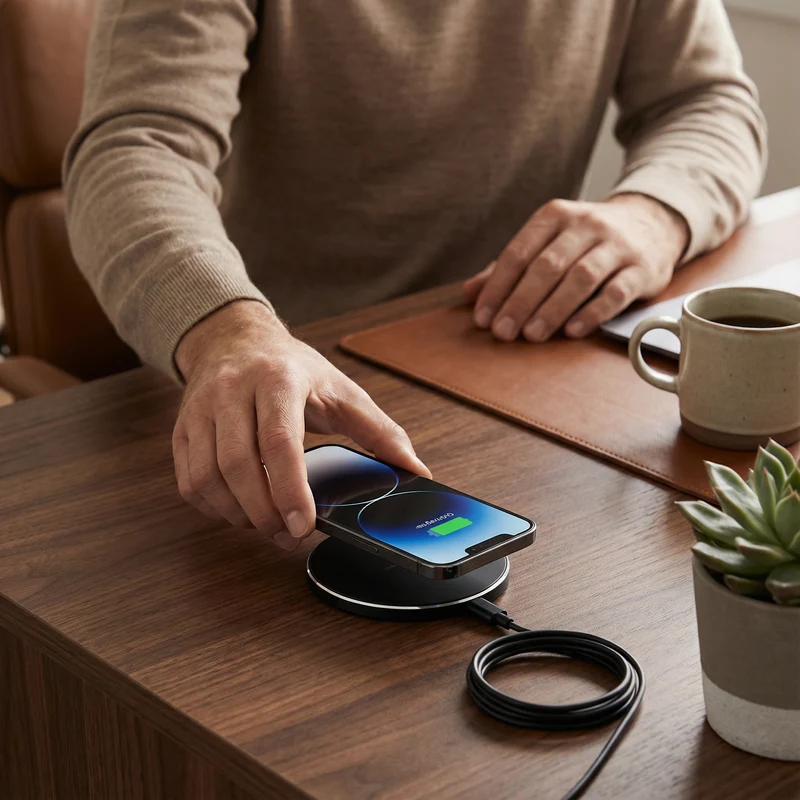 30w Kabelloses Schnellladegerät Induktions-ladepad Für iPhone Und Android