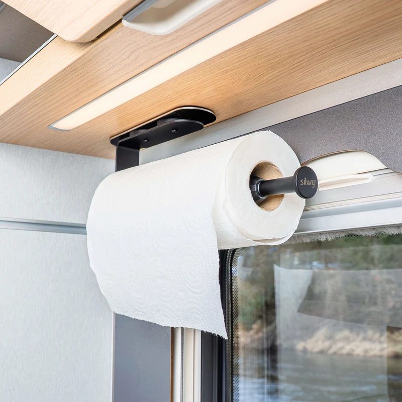 silwy Magnetischer Küchenrollenhalter mit Metallleiste