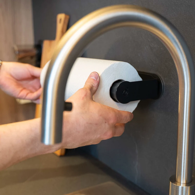 silwy Magnetischer Küchenrollenhalter mit Metallleiste