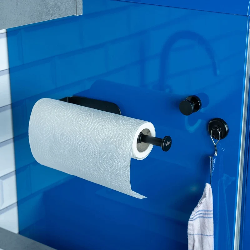silwy Magnetischer Küchenrollenhalter mit Metallleiste