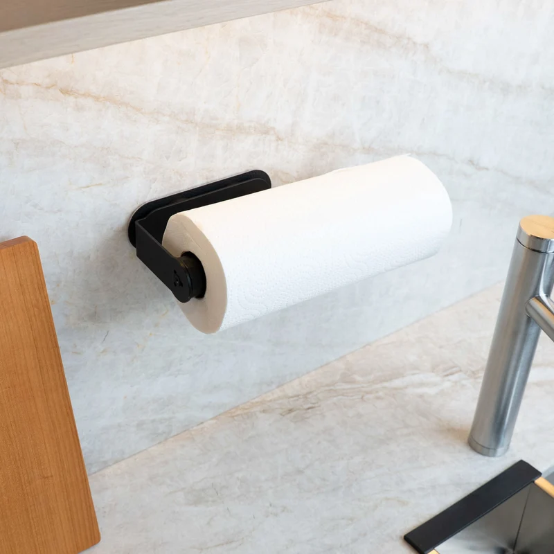 silwy Magnetischer Küchenrollenhalter mit Metallleiste