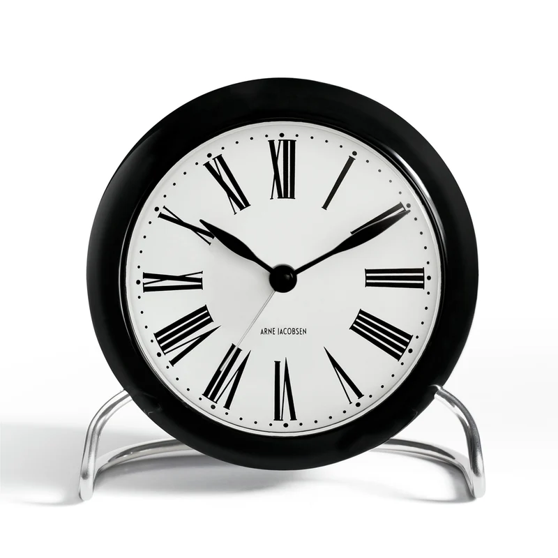 NORDVANE Roman Tischuhr – Skandinavische Weckeruhr Mit Römischem Zifferblatt & Touch-LED-Licht