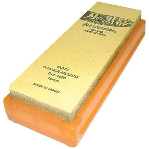 Shapton Kuromaku Ceramic Sharpening Stone Orange 1000 Grit Dual Pack