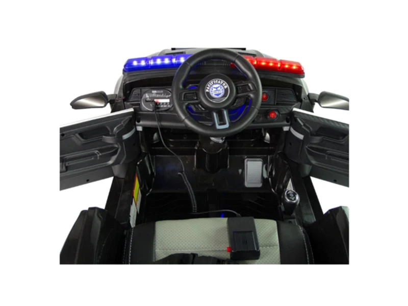 Ford Mustang Kinderauto Polizei 12V 2x35W 2.4Ghz USB MP3 Sirene