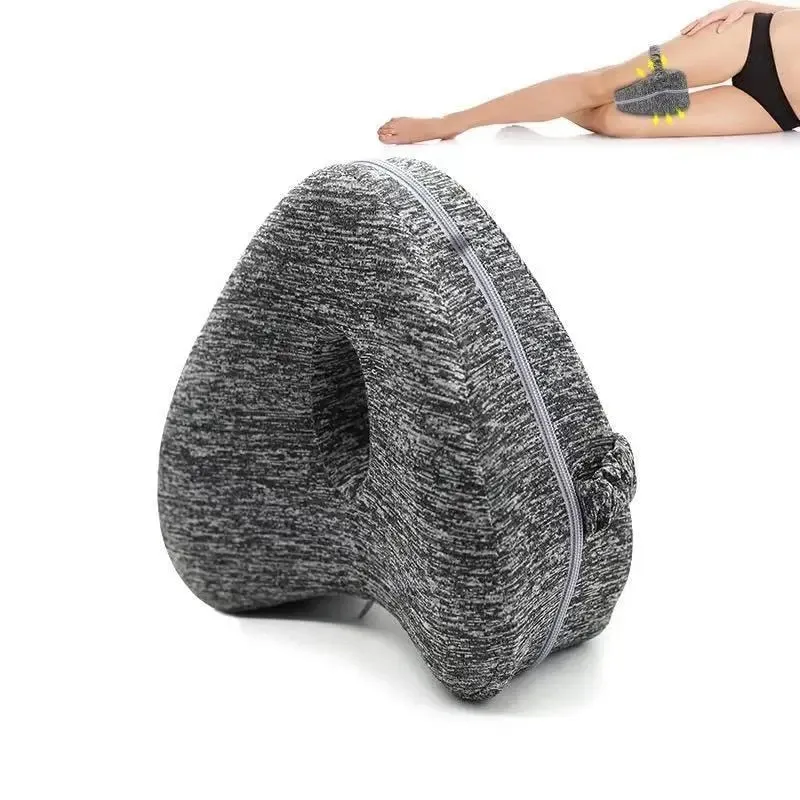 Orthopädisches Kniekissen aus Memory-Schaum für Seitenschläfer mit ergonomischer Beinform