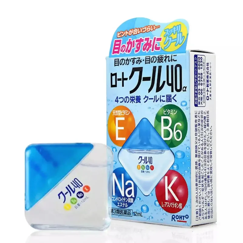 Rohto Cool 40α Cooling Vitamin Eye Drops 12ml - Japanese 3-Pack