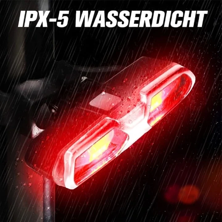 Fahrrad Rücklicht mit Blinker – USB-Akku, Fernbedienung und 4 Lichtmodi