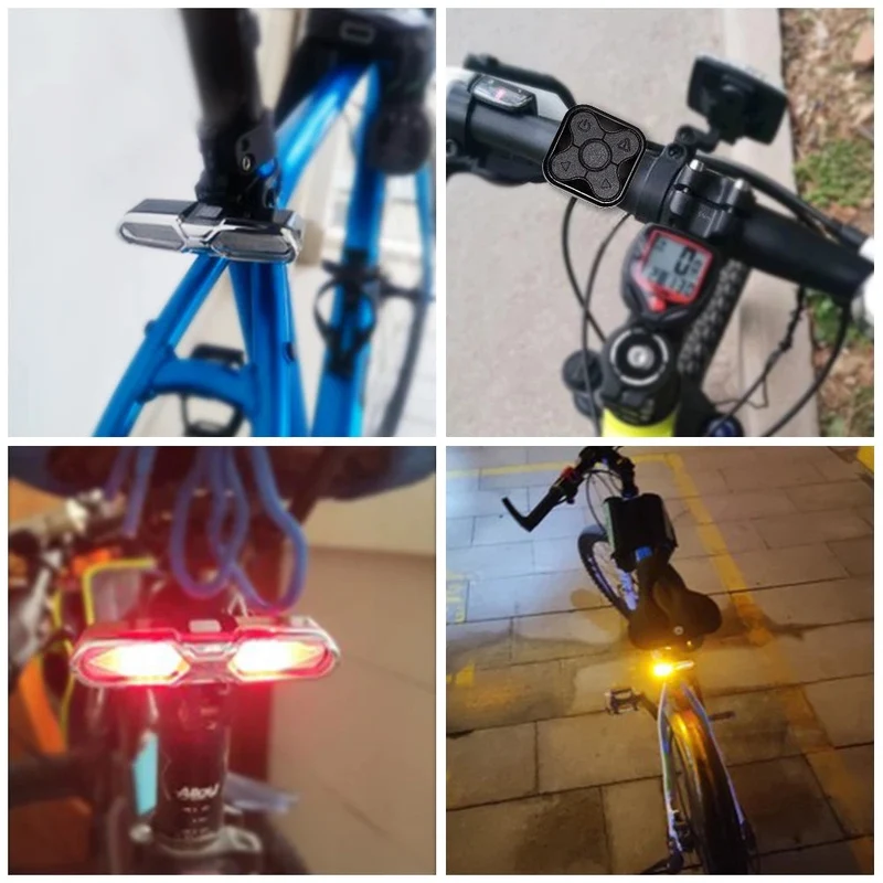 Fahrrad Rücklicht mit Blinker – USB-Akku, Fernbedienung und 4 Lichtmodi