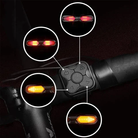 Fahrrad Rücklicht mit Blinker – USB-Akku, Fernbedienung und 4 Lichtmodi