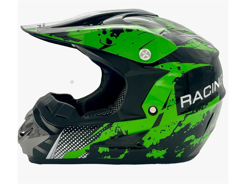 UltraMotors Motorrad Crosshelm UM-R125 Racing-green
