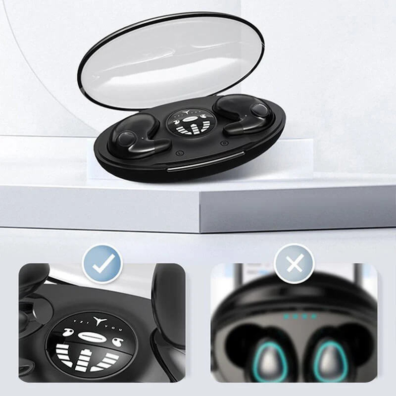 Schlafkopfhörer für Seitenschläfer – Flache Bluetooth Earbuds mit Touchsteuerung