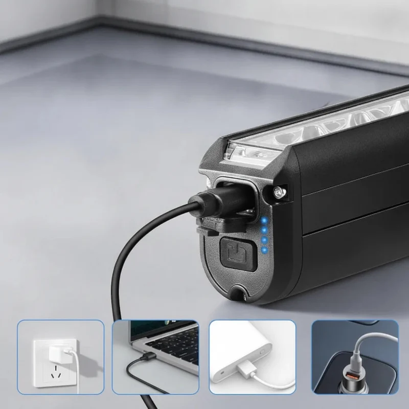 Fahrradlampe vorne – 1400 Lumen LED-Fahrradlicht, USB-aufladbar und wetterfest
