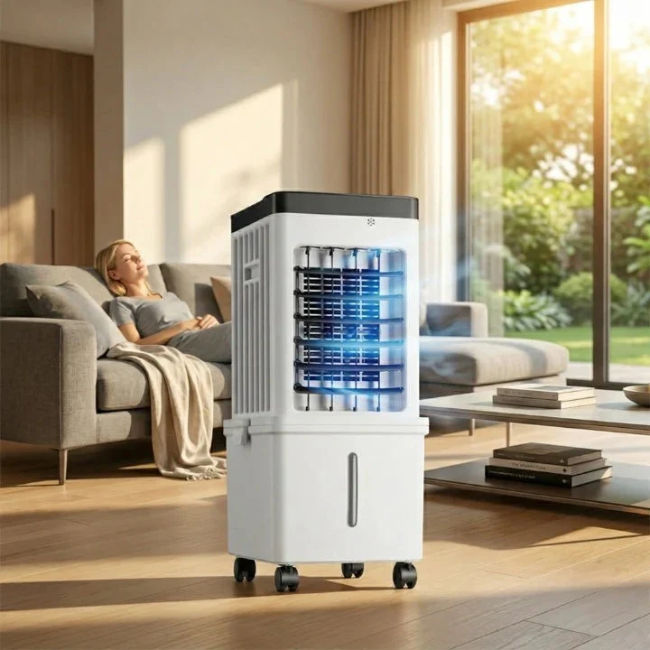 Mobiler Luftkühler 15L – 3-in-1 Air Cooler mit Fernbedienung und Rollen