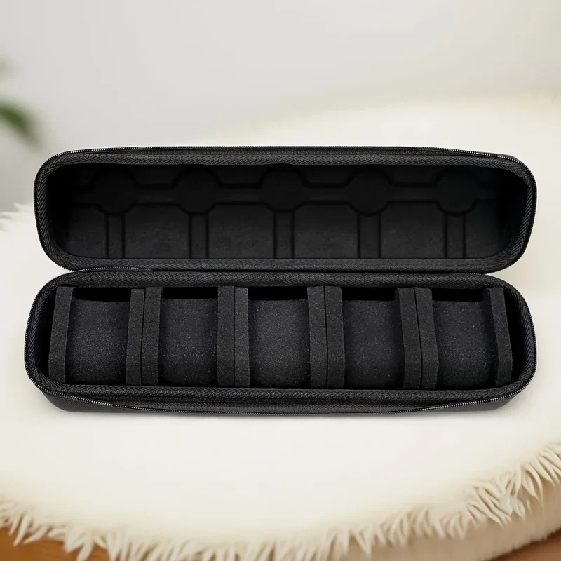 Uhrenbox 5 Fächer – Gepolstertes Hartschalen-Reiseetui mit Reißverschluss