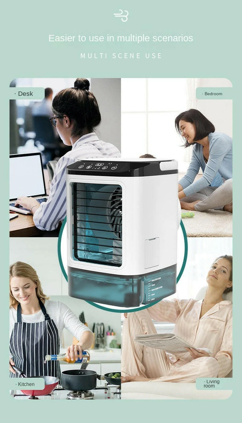 Tischklimagerät tragbarer AC-Ventilator mit doppeltem Nebel