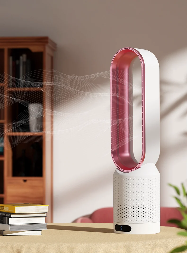 Blattloser Ventilator – leiser Tischventilator mit Oszillation & LED-Touch