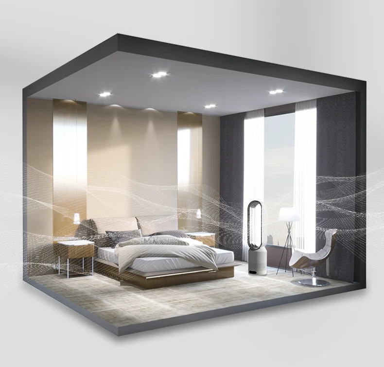 Blattloser Ventilator – leiser Tischventilator mit Oszillation & LED-Touch