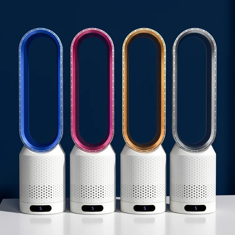 Blattloser Ventilator – leiser Tischventilator mit Oszillation & LED-Touch