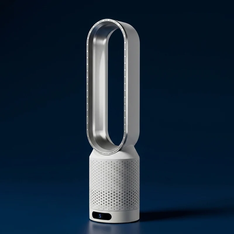 Blattloser Ventilator – leiser Tischventilator mit Oszillation & LED-Touch
