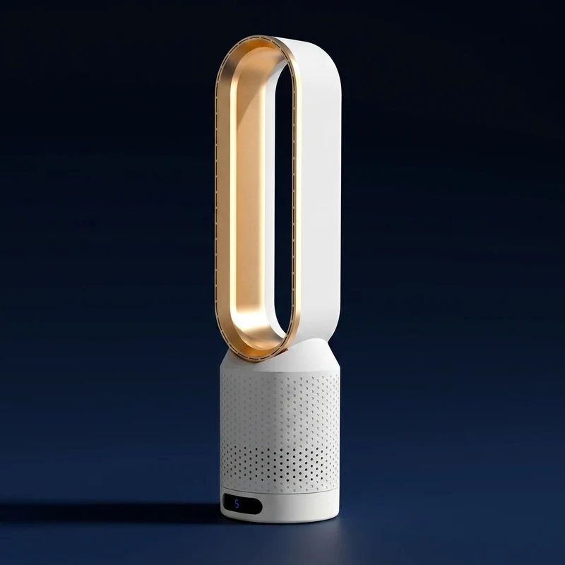 Blattloser Ventilator – leiser Tischventilator mit Oszillation & LED-Touch