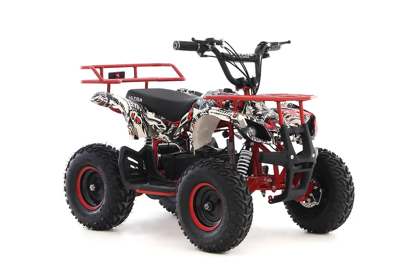 UltraMotors 1000W -48V Kinder E-Quad 6-25 km/h Firebone-white