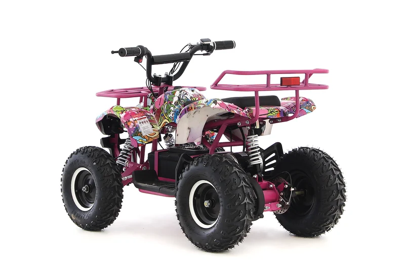 UltraMotors 1000W - 48V Kinder E-Quad 6-25 km/h Grafiti-pink
