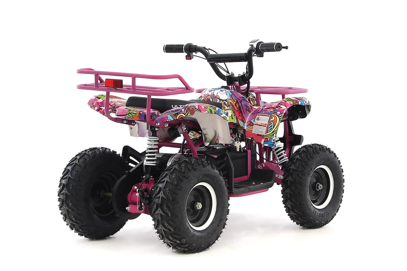 UltraMotors 1000W - 48V Kinder E-Quad 6-25 km/h Grafiti-pink