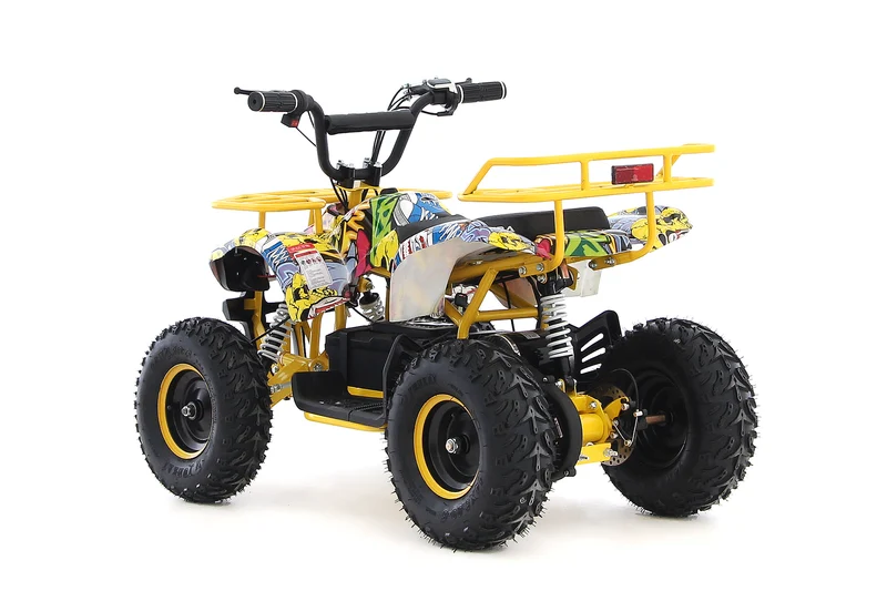UltraMotors 1000W - 48V Kinder E-Quad 6-25 km/h - Grafiti-yellow