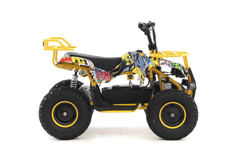 UltraMotors 1000W - 48V Kinder E-Quad 6-25 km/h - Grafiti-yellow