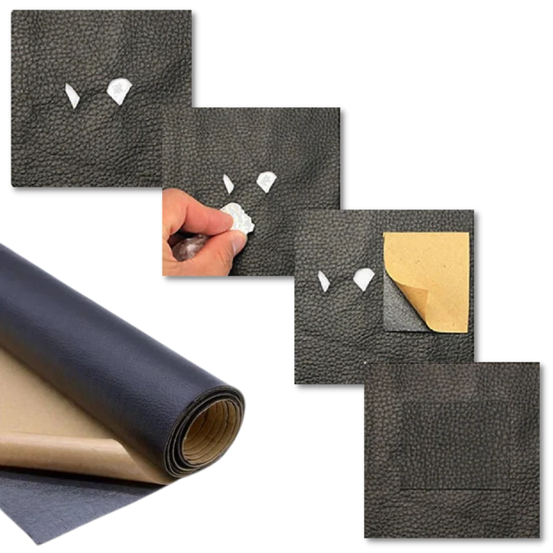Leder Reparaturflicken – Selbstklebender Kunstleder Patch zum Zuschneiden 135 × 50 cm