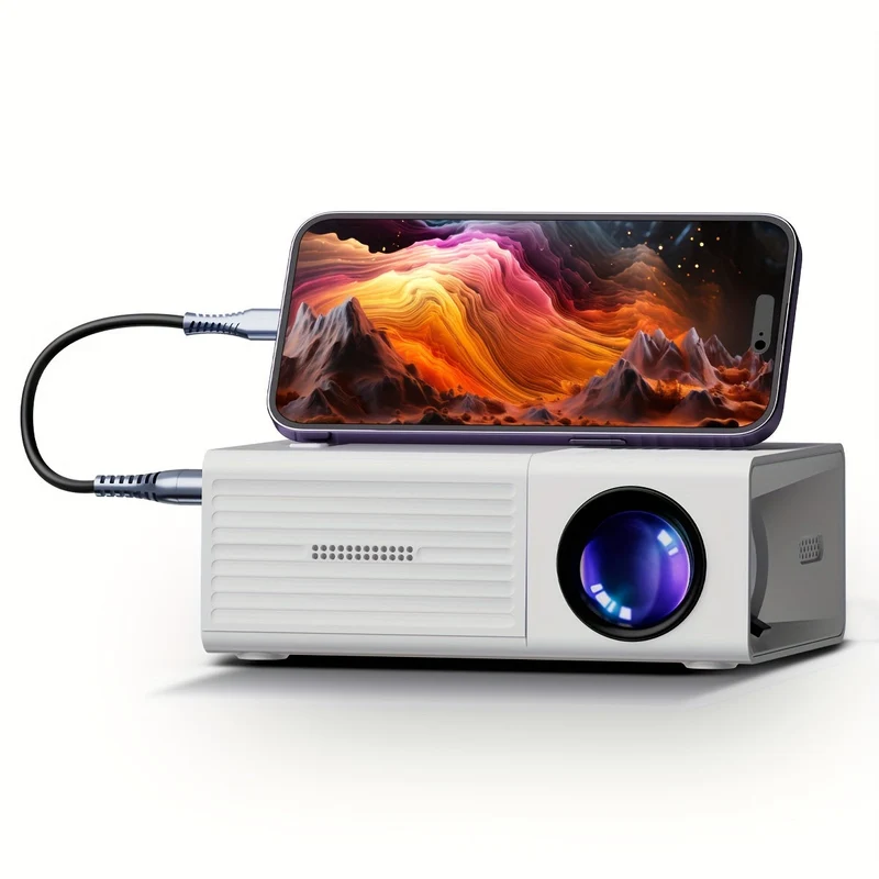 Mini Projektor – Tragbarer LED Beamer mit HDMI, USB & Fernbedienung
